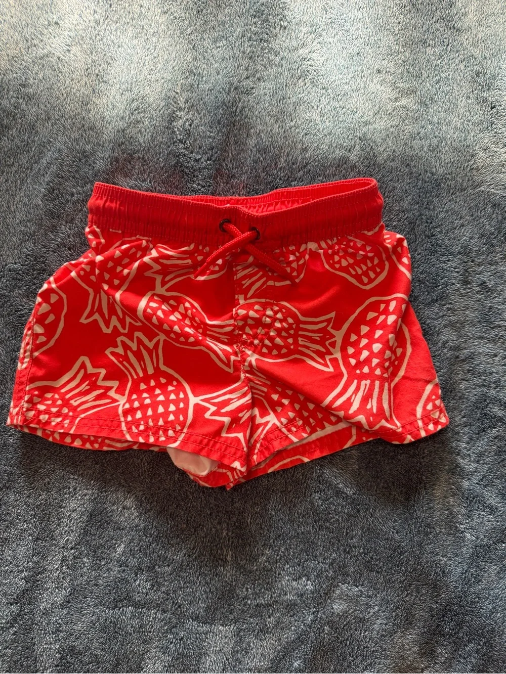 Carter's Navy Star Rash Guard Set with Red Pineapple Shorts